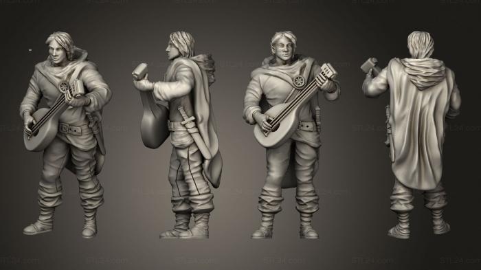 Figurines of people (Bard half Elf, STKH_0394) 3D models for cnc
