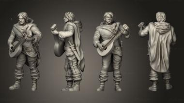 Figurines of people Bard half Elf 3d model