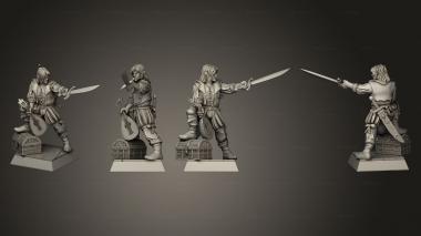 Figurines of people Bardo Elfo peana cuadrada 3d model