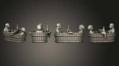 Figurines of people Bath 5 Pair 3d model