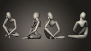 Figurines of people corpointeiro 3 3d model