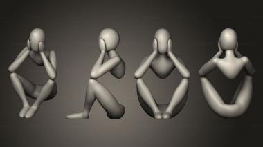 Figurines of people corpointeiro 3d model