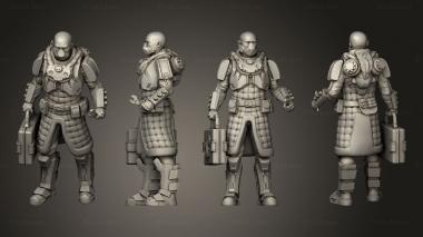 Figurines of people Crew 1 4 3d model
