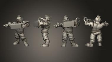 Figurines of people Cyberwars Dwarf Male Decker 3d model