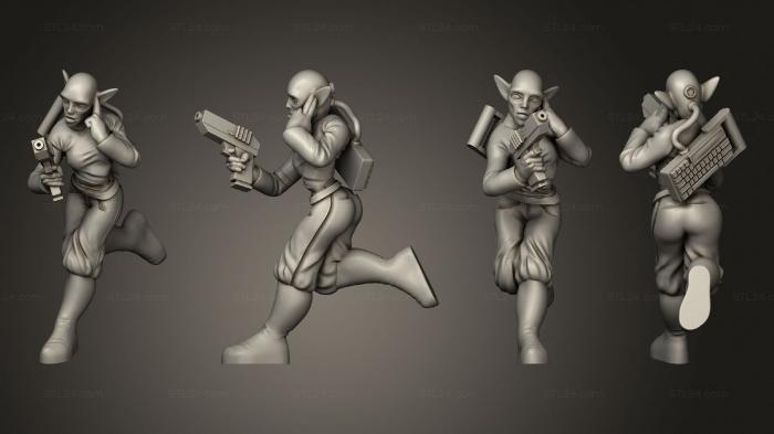 Figurines of people (Cyberwars Elven Female Decker, STKH_0484) 3D models for cnc