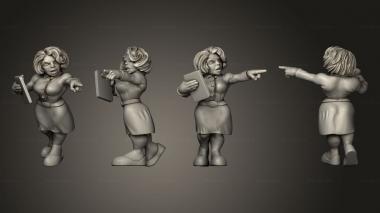 Figurines of people Cyberwars Female Dwarf Manager 3d model