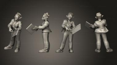 Figurines of people Cyberwars Female Elf Harried Accountant 3d model