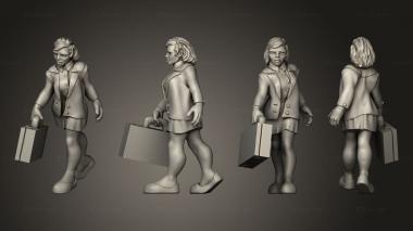Figurines of people Cyberwars Female Human Office Worker 3d model