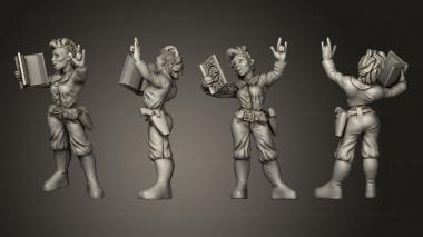 Figurines of people Cyberwars Human Female Mage Student 3d model