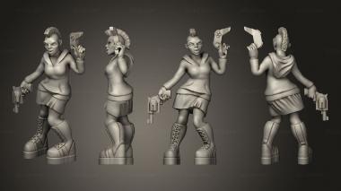 Figurines of people Cyberwars Human Female Rigger 3d model