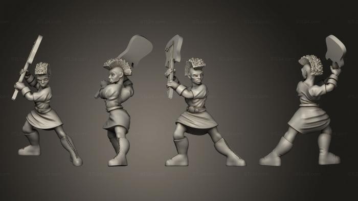 Figurines of people (Cyberwars Human Female Rocker, STKH_0500) 3D models for cnc
