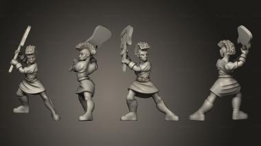 Figurines of people Cyberwars Human Female Rocker 3d model