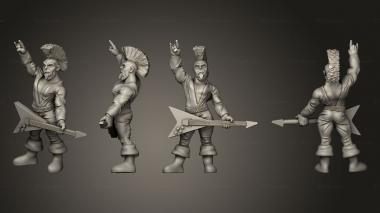 Figurines of people Cyberwars Human Male Rocker 3d model