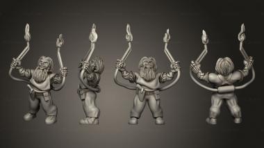 Figurines of people Cyberwars Male Dwarf Pyro Rigger 3d model