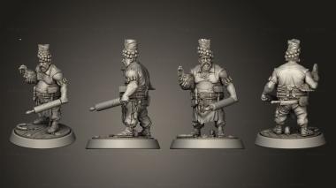 Figurines of people Dwarf Chef 3d model