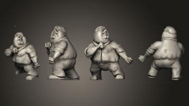 Figurines of people family guy chicken peter griffin 3d model