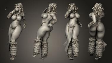 Figurines of people Fantasy Firbolg Pin Up 3d model