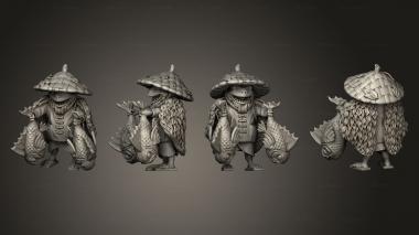 Figurines of people fisherman 1 3d model