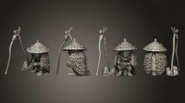 Figurines of people fisherman 3 3d model