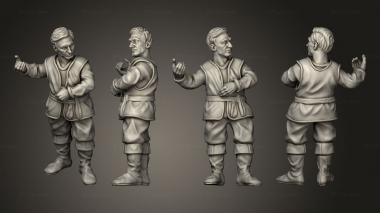 Figurines of people Fisherman FM 1 3d model