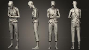Figurines of people Flayer 6 pose A body 001 3d model
