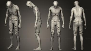 Figurines of people Flayer 6 pose A body 002 3d model