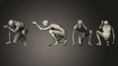 Figurines of people Flayer 6 pose A body 003 3d model