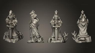 Figurines of people foot knight no base 3d model