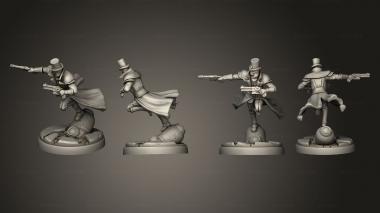 Figurines of people Gear town Masked Baron Pistols 3d model
