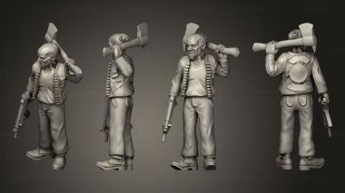 Figurines of people generic bike survivor 3d model