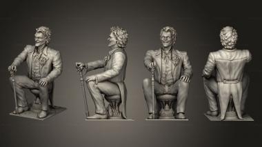 Figurines of people joker statue 3d model