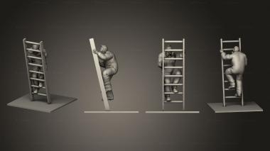 Figurines of people Last of us gas mask climbing 3d model