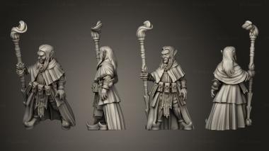 Figurines of people Male Wizard Staff 3d model