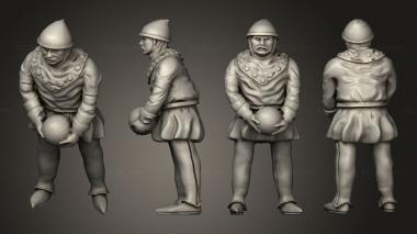 Figurines of people Medieval Cannon Crew Artilleryman 1 3d model