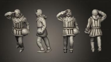 Figurines of people Medieval Cannon Crew Artilleryman 2 3d model
