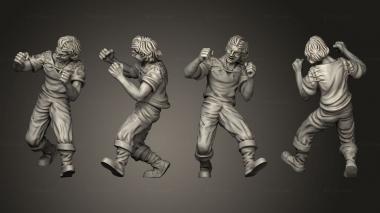 Figurines of people Medieval Village Boxer 2 3d model