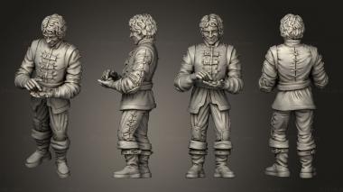 Figurines of people Medieval Village Coins guy 3d model