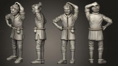 Figurines of people Medieval Village Customer 1 3d model