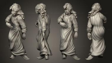 Figurines of people Medieval Village Dead woman 3d model