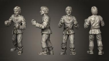 Figurines of people Medieval Village Fan 3d model