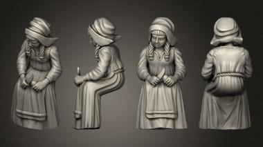 Figurines of people Medieval Village G 02 3d model