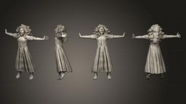 Figurines of people Medieval Village Girl 3d model