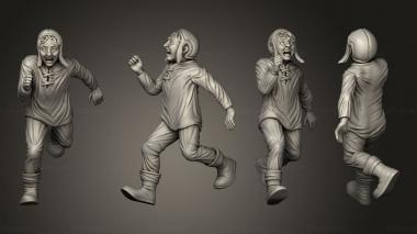 Figurines of people Medieval Village Men 03 3d model