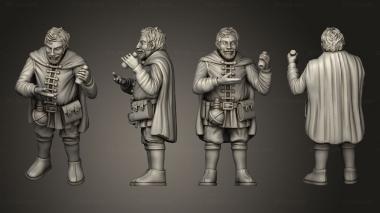 Figurines of people Medieval Village Trader 3d model