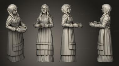 Figurines of people Medieval Village W 03 3d model