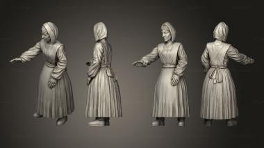 Figurines of people Medieval Village Woman 1 3d model