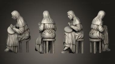 Figurines of people Medieval Village Woman 2 3d model