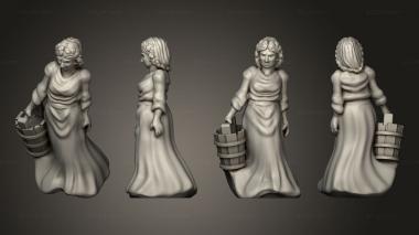 Figurines of people Milkmaid 3d model