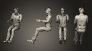 Figurines of people Pilot 3d model
