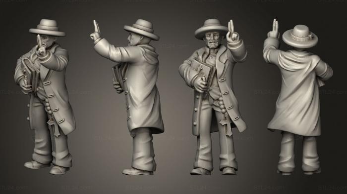 Figurines of people (Pollygrim Priest Word, STKH_0839) 3D models for cnc